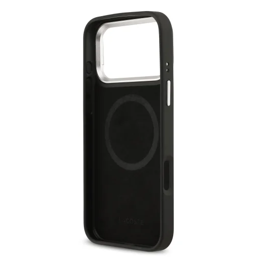  iPhone 17 Pro Max Fekete Lacoste Iconic Petit Pique Camera Stand MagSafe tok - 6