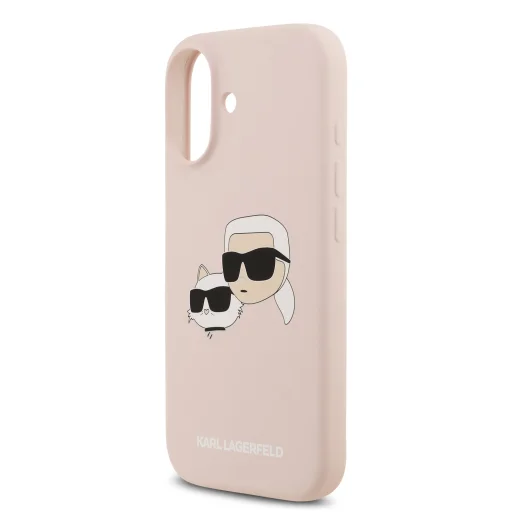  iPhone 17 Rózsaszín Karl Lagerfeld Liquid Silicone Kétfejes Mágneses tok - 5