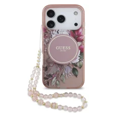  iPhone 17 Pro Pink Guess IML Flowers Strap MagSafe tok