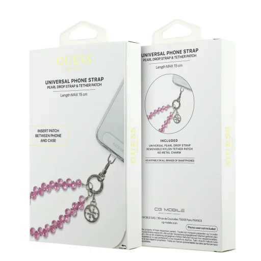  Universal Csuklópánt Guess Crystals 4G Charm Pink - 4