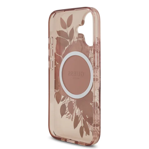  iPhone 17 Pink Guess IML Flowers Pánt MagSafe tok - 5