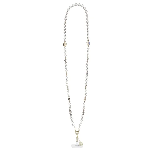  Guess Fehér Crossbody csuklópánt gyöngyökkel és 4G függőkkel - 2