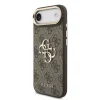  iPhone 17 Air barna Guess PU Leather 4G Metal Logo Gold Frame tok thumbnail