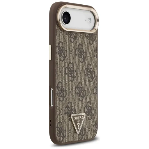  iPhone 17 Air Guess PU Leather 4G Strass Triangle Logo Gold Frame MagSafe tok - 6