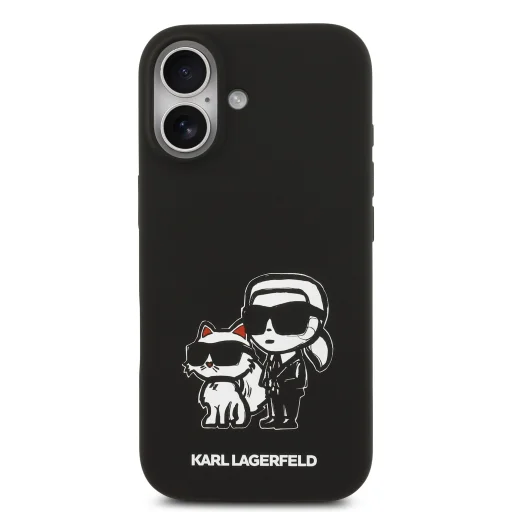  iPhone 17 Fekete Karl Lagerfeld Liquid Silicone K&CH Sketch MagSafe tok - 3