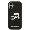  iPhone 17 fekete Karl Lagerfeld Liquid Silicone Double Heads MagSafe tok - 3