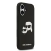  iPhone 17 fekete Karl Lagerfeld Liquid Silicone Double Heads MagSafe tok - 4