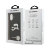  iPhone 17 fekete Karl Lagerfeld Liquid Silicone Double Heads MagSafe tok - 7
