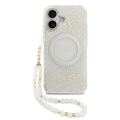  iPhone 17 Guess IML Flowers Allover Strap MagSafe tok - 1