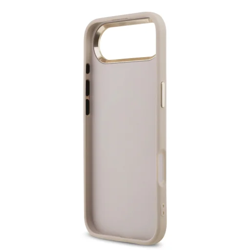  iPhone 17 Air Pink Guess PU Bőr 4G Strass Háromszög Logó Arany Keret MagSafe Tok - 6