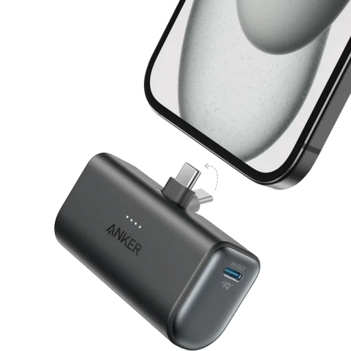 Powerbank Anker Nano USB-C Verzió, 5000mAh, 22.5W, PD, Fekete - 1