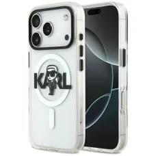 iPhone 17 Pro Átlátszó Karl Lagerfeld - IML MagSafe Sketch Logo (KLHMP17LHGKIGKBT) tok