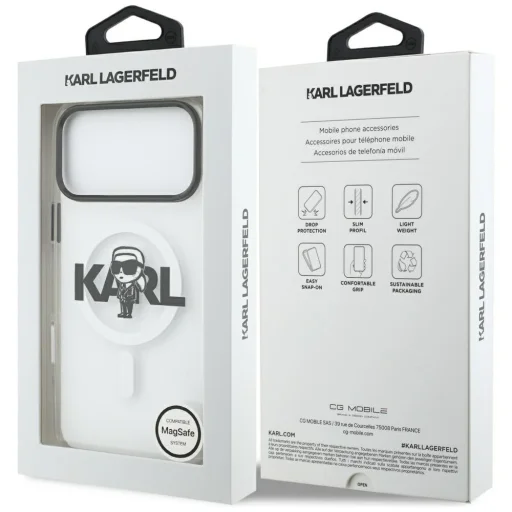 iPhone 17 Pro Max Átlátszó Karl Lagerfeld - IML MagSafe Sketch Logo (KLHMP17XHGKIGKBT) tok - 7