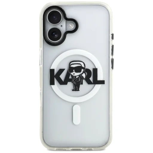 iPhone 17 - Karl Lagerfeld IML MagSafe Sketch Logo (KLHMP17SHGKIGKBT) - Átlátszó Karl tok - 3