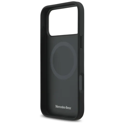 iPhone 17 Pro Max Mercedes Leather Vintage Logo tok fekete - 7