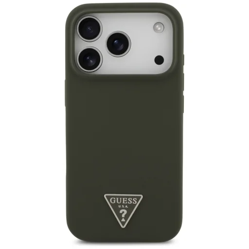 iPhone 17 Pro Khaki Guess - Silicone Triangle Logo MagSafe (GUHMP17LSCTRLMA) tok - 2