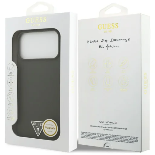 iPhone 17 Pro Max Guess - Silicone Triangle Logo MagSafe (GUHMP17XSCTRLMA) - Khaki tok - 7
