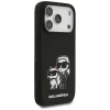 iPhone 17 Pro Fekete Karl Lagerfeld - Silicone Sketch & Logo (KLHMP17LSKCGRGOK) - Karl&Choupette tok - 3