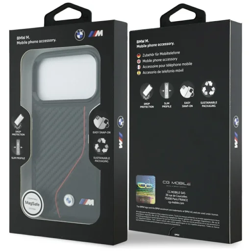 iPhone 17 Pro BMW M Carbon Line & Logo MagSafe piros tok - 8