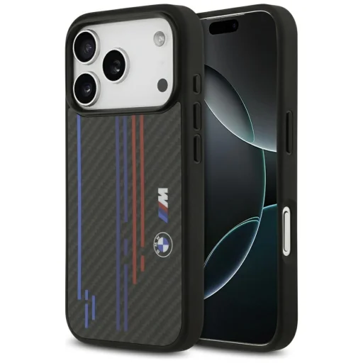 iPhone 17 Pro BMW M Kevlar Lines & Logo MagSafe tok fekete - 1