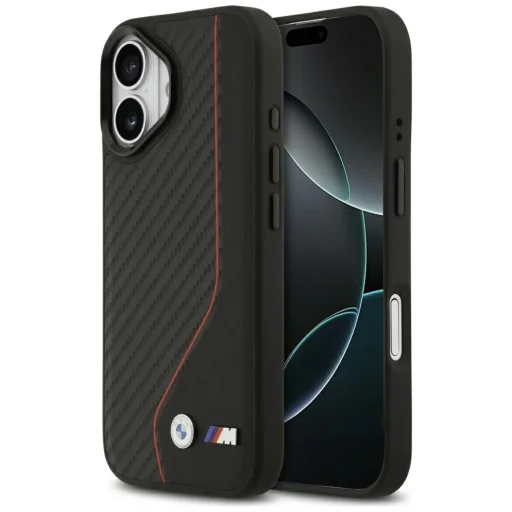 iPhone 17 BMW M Carbon Line & Logo MagSafe tok piros - 1