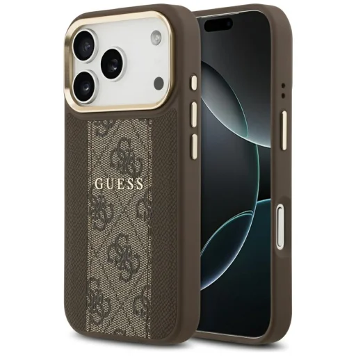 iPhone 17 Pro Guess 4G Stripe MagSafe barna tok - 1