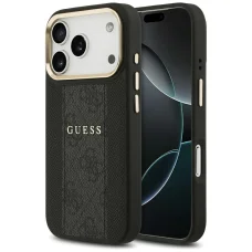 iPhone 17 Pro Guess 4G Stripe MagSafe fekete tok