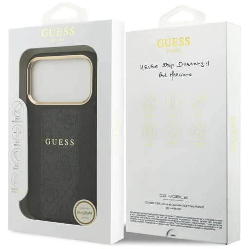 iPhone 17 Pro Guess 4G Stripe MagSafe fekete tok - 8