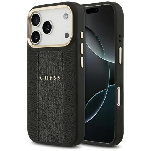 iPhone 17 Pro Guess 4G Stripe MagSafe fekete tok - 1