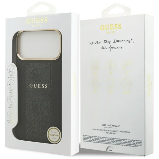 iPhone 17 Pro Max Guess 4G Stripe MagSafe tok fekete - 8