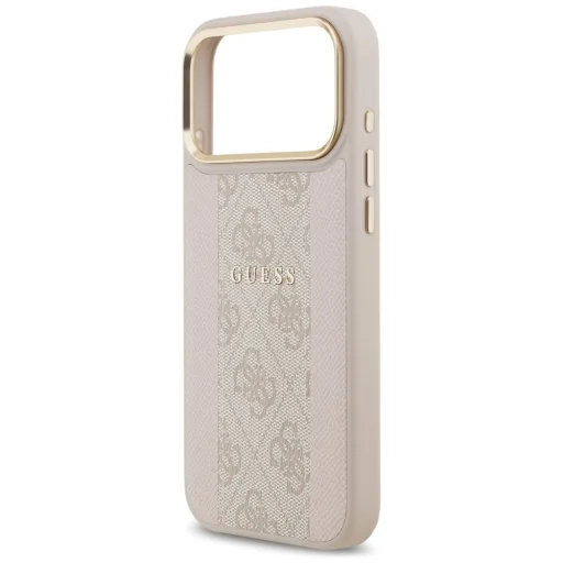 iPhone 17 Pro Max Guess 4G Stripe MagSafe tok rózsaszín - 4
