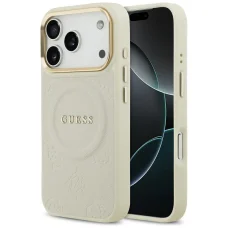 iPhone 17 Pro Guess Peony Hot Stamp MagSafe tok bézs