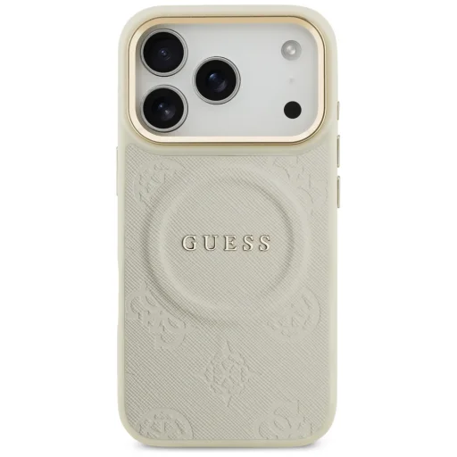 iPhone 17 Pro Guess Peony Hot Stamp MagSafe tok bézs - 3