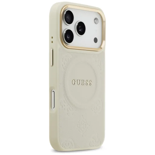 iPhone 17 Pro Guess Peony Hot Stamp MagSafe tok bézs - 4