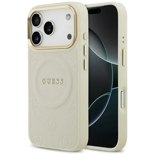 iPhone 17 Pro Guess Peony Hot Stamp MagSafe tok bézs - 1