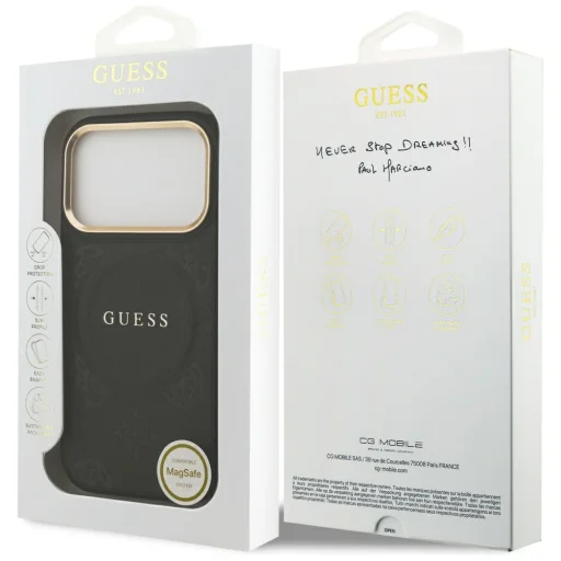 iPhone 17 Pro Guess Peony Hot Stamp MagSafe fekete tok - 8