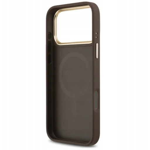 iPhone 17 Pro Max Guess Peony Hot Stamp MagSafe barna tok - 3