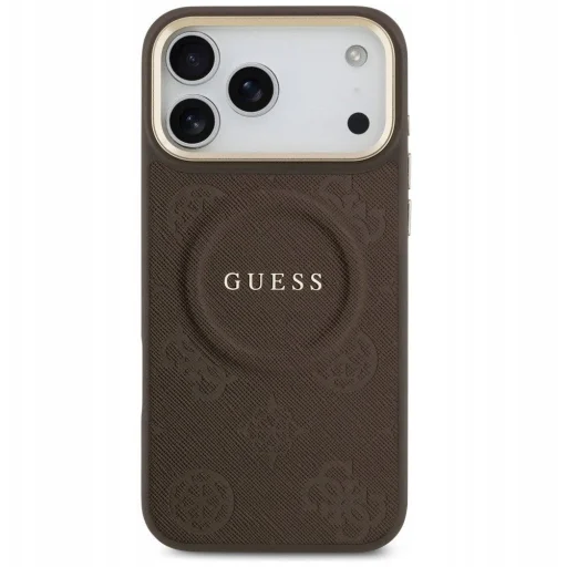 iPhone 17 Pro Max Guess Peony Hot Stamp MagSafe barna tok - 4