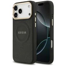 iPhone 17 Pro Max Guess Peony Hot Stamp MagSafe fekete tok