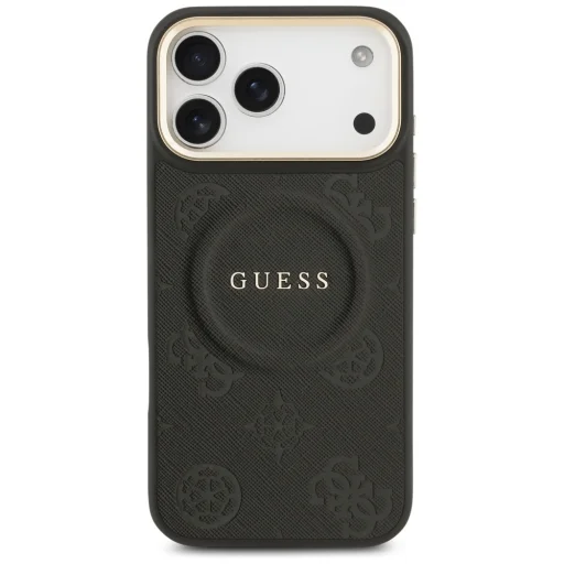 iPhone 17 Pro Max Guess Peony Hot Stamp MagSafe fekete tok - 3