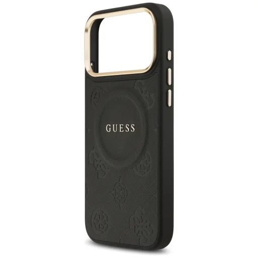 iPhone 17 Pro Max Guess Peony Hot Stamp MagSafe fekete tok - 6