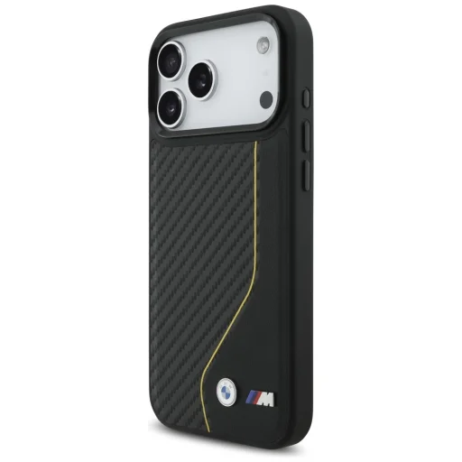 iPhone 17 Pro Max BMW M Carbon Line & Logo MagSafe sárga tok - 2