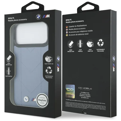 iPhone 17 Pro Max BMW M Steppelt Logó MagSafe kék tok - 8