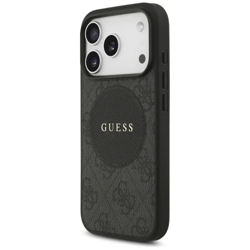 iPhone 17 Pro Guess 4G Circle Classic Logo MagSafe fekete tok - 2