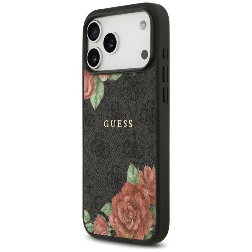 iPhone 17 Pro Guess 4G Flowers Print MagSafe fekete tok - 2