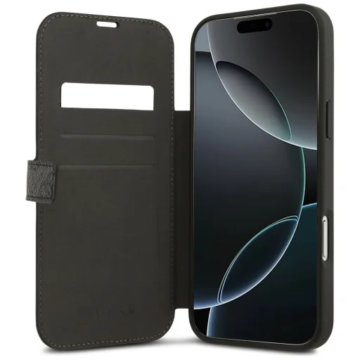 iPhone 17 Pro Max Guess Book 4G Metal Logo fekete tok - 6