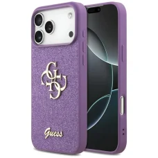 iPhone 17 Pro Max Guess Fix Glitter Nagy 4G lila tok