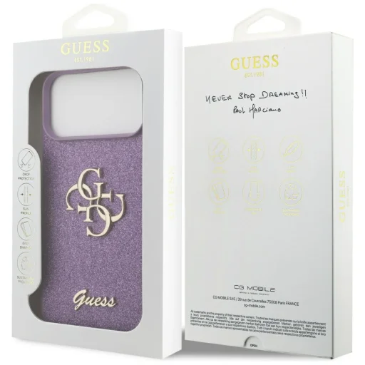 iPhone 17 Pro Max Guess Fix Glitter Nagy 4G lila tok - 8