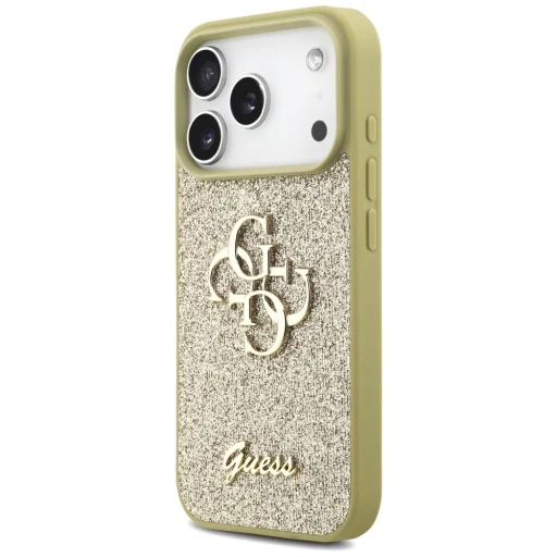 iPhone 17 Pro Guess Fixed Glitter Big 4G arany tok - 2