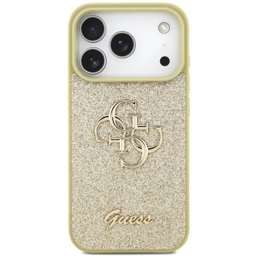 iPhone 17 Pro Guess Fixed Glitter Big 4G arany tok - 3